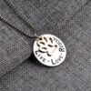 Round Dog Paw Tag Short Necklace
