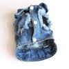Pet Dog Cat Blue Denim Jeans Jacket Coat Vest