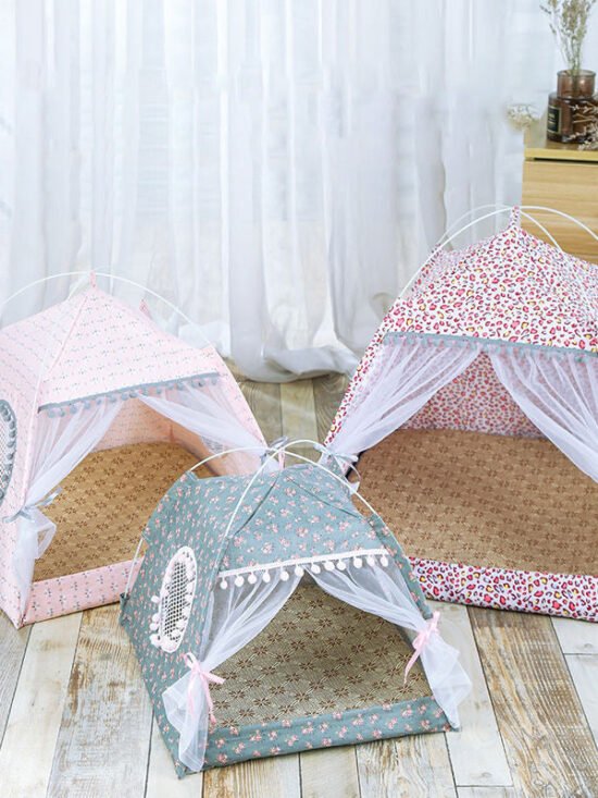 Comfy Calming Pet Tent Bed for Small Dogs and Cats