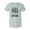 There Is 100% Chance I'd Rather Be At Home With My Dog T-Shirt
