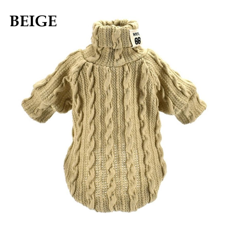 Winter Warm Knitted Turtleneck Sweater for Small Dogs or Cats