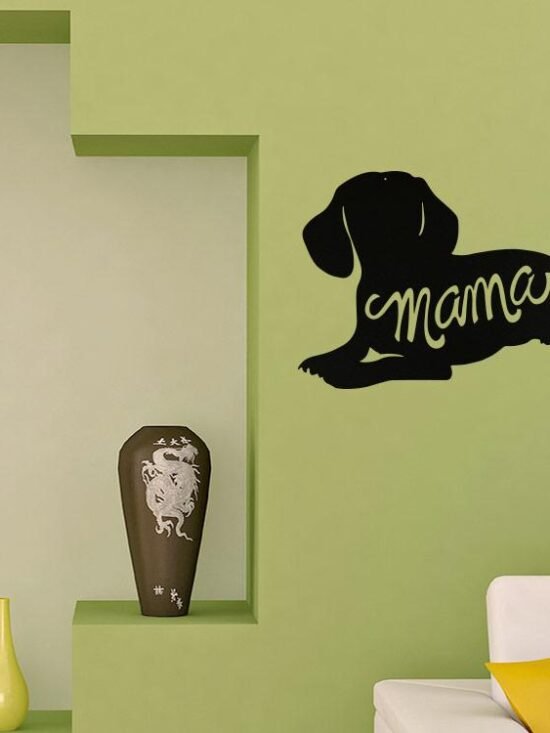 Dachshund Mama Silhouette - Metal Wall Art/D??cor