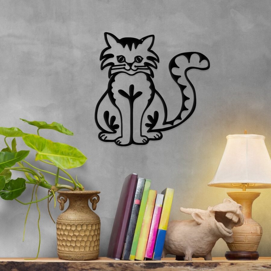 Happy Cat- Metal Wall Art/D??cor