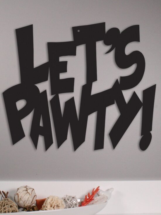 Let's Pawty! - Metal Wall Art/D??cor