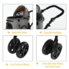 Luxury Folding Pet Stroller Travel Carriage 2 In 1 (Grey)