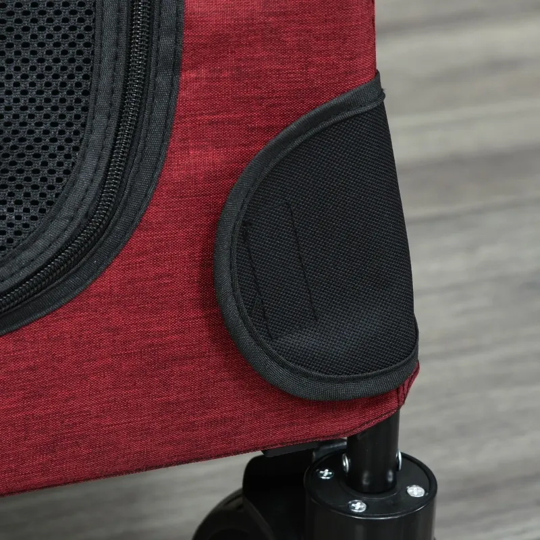 Foldable Pet Stroller with Storage Pocket