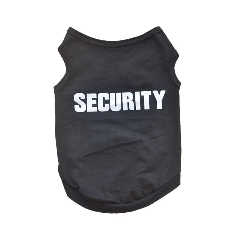 Security Clothing for Dogs Summer Pet T-shirt Costume
