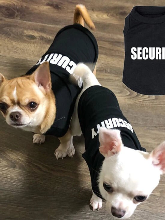 Security Clothing for Dogs Summer Pet T-shirt Costume