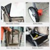 Pet Foldable Travel Carriage Stroller with Reversible Handle