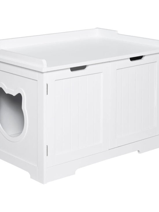 Cat Litter Box Nightstand End Table Enclosure