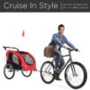 Pet Dog Bicycle Trailer Jogger with Suspension