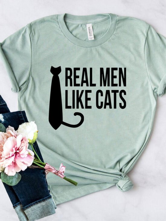 Real Men Like Cat T-Shirt