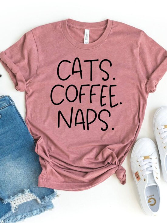 Cats Coffee Naps T-Shirt