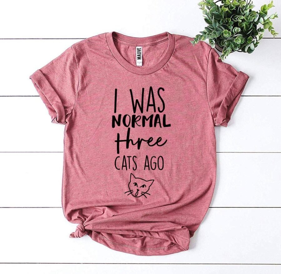 I Was Normal Three Cats Ago T-Shirt