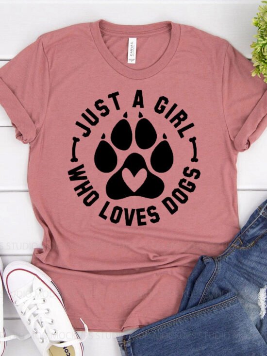 Just A Girl Who Loves Dogs T-Shirt