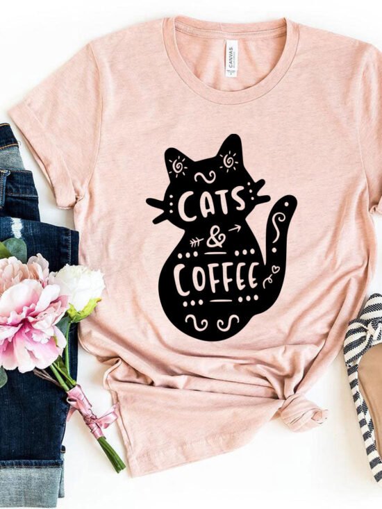 Cat And Coffee T-Shirt