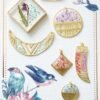 Real Pressed Flowers in Resin, Gold Dog Necklace in Blue and Pink