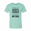 There Is 100% Chance I'd Rather Be At Home With My Dog T-Shirt