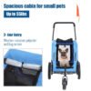 2-in-1, 3 Wheel Pet Jogging Stroller Bike Trailer