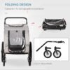 2-In-1 Pet Bike Trailer Stroller