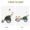 Pet Dog Bicycle Trailer Jogger with Suspension