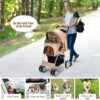Foldable Pet Stroller 4-Wheel Travel Carrier