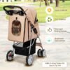 Foldable Pet Stroller 4-Wheel Travel Carrier