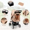 Foldable Pet Stroller 4-Wheel Travel Carrier