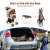 Foldable Pet Stroller 4-Wheel Travel Carrier