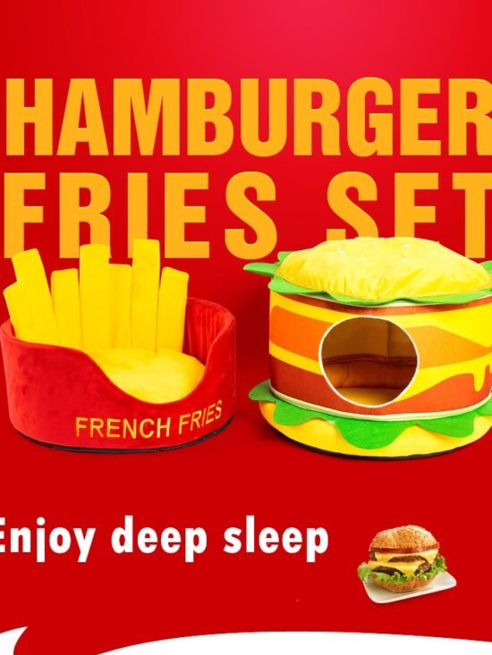 Hamburger French Fries Pet Bed