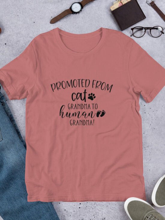 Promoted from Cat Grandma to Human Grandma T-Shirt